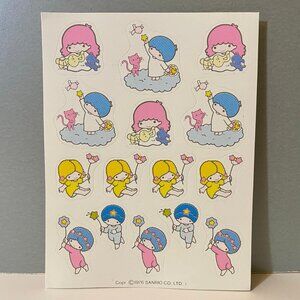 Vintage Sanrio 1976 Little Twin Stars Cat Bunny Stickers